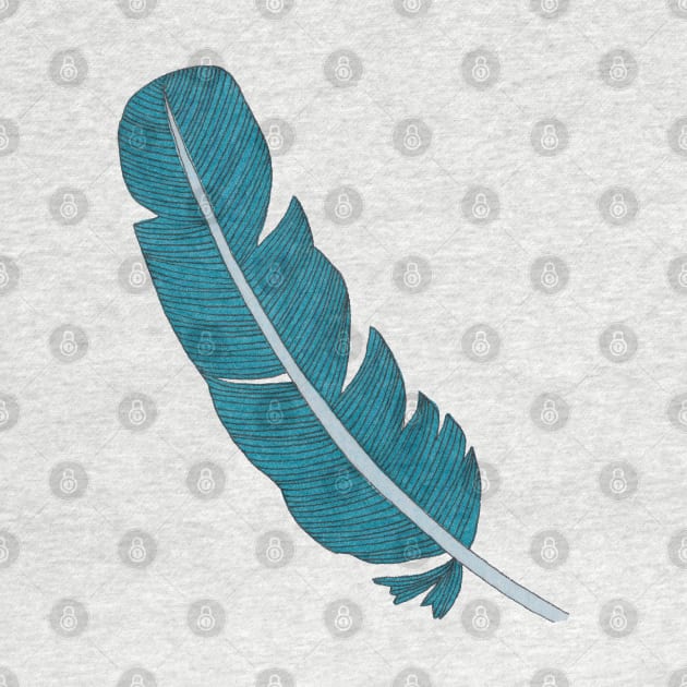 Blue Feather by sallycummingsdesigns